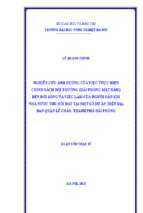 Nghiên cứu ảnh hưởng của việc thực hiện chính sách bồi thường, giải phóng mặt bằng đến đời sống và việc làm của người dân khi nhà nước thu hồi đất tại một số dự án trên địa bàn quận lê chân, thành phố hải phòng