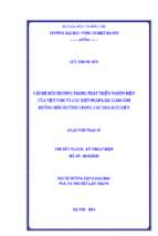 Vấn đề môi trường trong phát triển nguồn điện của việt nam và các biện pháp làm giảm ảnh hưởng môi trường trong nhà máy điện