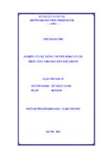 Nghiên cứu hệ thống truyền động vô cấp phân tầng cho máy kéo nhỏ 4 bánh