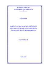 Nghiên cứu ký sinh trùng trên cá rô đồng tự nhiên và nuôi thâm canh tại một số huyện của tỉnh hưng yên, đề xuất biện pháp phòng trị