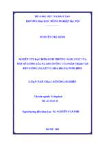 Nghiên cứu đặc điểm sinh trưởng, năng suất của một số giống lúa và ảnh hưởng của phân chậm tan đến giống lúa lt2 vụ mùa tại ninh bình