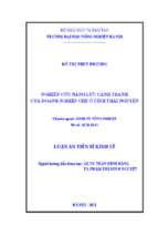 Nghiên cứu năng lực cạnh tranh của doanh nghiệp chè ở tỉnh thái nguyên