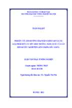 Nghiên cứu ảnh hưởng của phân chậm tan và các loại phân hữu cơ đến sinh trưởng, năng suất của cây khoai tây tại huyện lạng giang, bắc giang