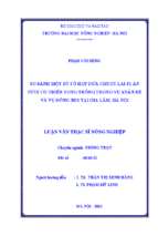 So sánh một số tổ hợp dưa chuột lai f1 ăn tươi có triển vọng trồng trong vụ xuân hè và vụ đông 2011 tại gia lâm, hà nội
