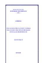 Nâng cao chất lượng của tổ chức cơ sở đảng trong xây dựng nông thôn mới trên địa bàn huyện gia lâm, thành phố hà nội
