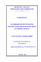 Xác định mật độ ương nuôi giống baba hoa (trionyx sinensis) trong hệ thống lọc sinh học hoàn lưu