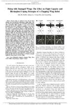 Flying with damaged wings the effect on flight capacity and bio inspired coping strategies of a flapping wing robot