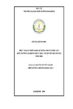 Thực trạng triển khai áp dụng chuẩn năng lực điều dưỡng tại bệnh viện y học cổ truyền hải dương năm 2020