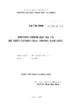 Phương trình bậc ba và hệ thức lượng giác trong tam giác