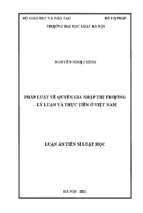 Pháp luật về quyền gia nhập thị trường – lý luận và thực tiễn ở việt nam the law on the right to market entry   theory and practice in vietnam