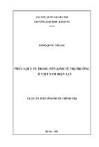Phúc lợi y tế trong nền kinh tế thị trường ở việt nam hiện nay