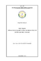 Thực trạng tiêm an toàn của điều dưỡng tại trung tâm y tế huyện nam trực năm 2019