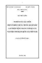 Luận án tiến sĩ nghiên cứu đặc điểm một số biến chứng trong 24 giờ đầu can thiệp động mạch vành qua da tại viện tim