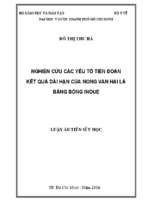 Luận án tiến sĩ nghiên cứu các yếu tố tiên đoán kết quả dài hạn của nong van hai lá bằng bóng inoue
