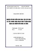 Luận án tiến sĩ nghiên cứu đặc điểm lâm sàng, cận lâm sàng và tổn thương động mạch vành ở bệnh nhân bệnh gan nhiễm