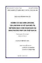 Luận án tiến sĩ nghiên cứu đặc điểm lâm sàng, cận lâm sàng và kết quả điều trị hẹp động mạch cảnh đoạn ngoài sọ