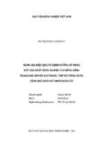 đánh giá hiệu quả và định hướng sử dụng đất sản xuất nông nghiệp của đồng bằng thangone, huyện xaythany, thủ đô viêng chăn, cộng hòa dân chủ nhân dân lào  