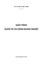 Giáo trình quản trị tài chính doanh nghiệp  phạm quang trung