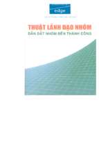Thuật lãnh đạo nhóm  dẫn dắt nhóm đến thành công