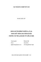 đánh giá tình hình ô nhiễm cu, pb, zn trong đất trồng hoa trên địa bàn phường tây tựu, quận bắc từ liêm, hà nội  