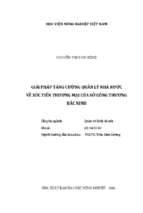 Giải pháp tăng cường quản lý nhà nước về xúc tiến thương mại của sở công thương bắc ninh  
