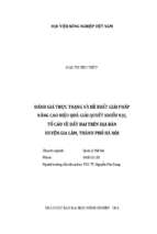 đánh giá thực trạng và đề xuất giải pháp nâng cao hiệu quả giải quyết khiếu nại, tố cáo về đất đai trên địa bàn huyện gia lâm, thành phố hà nội  