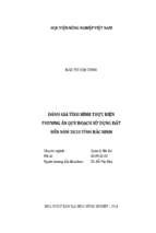 đánh giá tình hình thực hiện phương án quy hoạch sử dụng đất đến năm 2020 tỉnh bắc ninh  