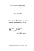 Nguồn lực sinh kế của đồng bào dân tộc thiểu số trên địa bàn tỉnh đắk lắk  luận án tiến sĩ. kinh tế phát triển 62.31.01.15