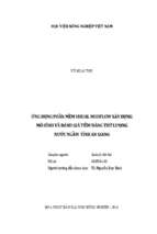 ứng dụng phần mềm visual modflow xây dựng mô hình và đánh giá tiềm năng trữ lượng nước ngầm tỉnh an giang  