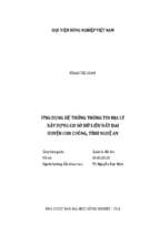 ứng dụng hệ thống thông tin địa lý xây dựng cơ sở dữ liệu đất đai huyện con cuông, tỉnh nghệ an  