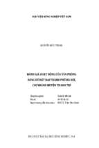 đánh giá hoạt động của văn phòng đăng ký đất đai thành phố hà nội, chi nhánh huyện thanh trì  