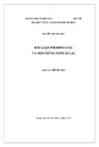 Luận án tiến sĩ rối loạn phospho máu và hội chứng nuôi ăn lại