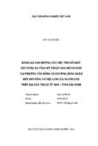 đánh giá ảnh hưởng của việc thu hồi đất xây dựng hạ tầng kỹ thuật khu đô thị mới tại phường tân hồng và phường đông ngàn đến đời sống và việc làm của người dân trên địa bàn thị xã từ sơn   tỉnh bắc ninh  