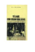 Tổ chức kinh doanh nhà hàng  trịnh xuân dũng