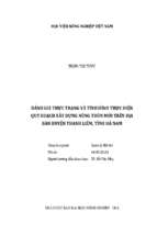 đánh giá thực trạng và tình hình thực hiện quy hoạch xây dựng nông thôn mới trên địa bàn huyện thanh liêm, tỉnh hà nam  