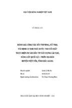 đánh giá công tác bồi thường, hỗ trợ, tái định cư khi nhà nước thu hồi đất thực hiện dự án đầu tư xây dựng cải tạo, nâng cấp quốc lộ 1 trên địa bàn huyện việt yên, tỉnh bắc giang  