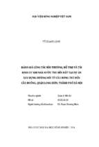 đánh giá công tác bồi thường, hỗ trợ và tái định cư khi nhà nước thu hồi đất tại dự án xây dựng đường nối từ cầu đông trù đến cầu đuống, quận long biên, thành phố hà nội  