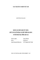 đánh giá hiệu quả sử dụng đất sản xuất nông nghiệp trên địa bàn huyện bắc hà, tỉnh lào cai  
