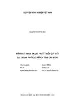 đánh giá thực trạng phát triển quỹ đất tại thành phố cao bằng   tỉnh cao bằng  