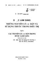 Những nguyên lý cơ bản và sử dụng thuốc trong điều trị. tập 1, các nguyên lý cơ bản trong dược lâm sàng