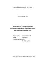 Nâng cao chất lượng tín dụng tại quỹ tín dụng nhân dân tương giang, thị xã từ sơn, tỉnh bắc ninh  