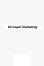 Kế hoạch marketing bia sài gòn