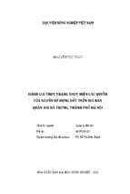 đánh giá thực trạng thực hiện các quyền của người sử dụng đất trên địa bàn quận hai bà trưng, thành phố hà nội  