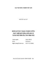 đánh giá tình hình quản lý sử dụng đất của các tổ chức được nhà nước giao đất, cho thuê đất trên địa bàn thành phố phủ lý   tỉnh hà nam  