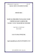 đánh giá tình hình sử dụng dụng cụ hít ở bệnh nhân hen tại bệnh viện đại học y dƣợc thành phố hồ chí minh