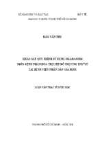 Khảo sát quy trình sử dụng filgrastim trên bệnh nhân hóa trị liệu bổ trợ ung thư vú tại bệnh viện nhân dân gia định