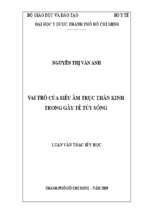 Vai trò của siêu âm trục thần kinh trong gây tê tủy sống