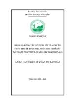 đánh giá công tác sử dụng đất của các tổ chức kinh tế được nhà nước cho thuê đất tại thành phố tuyên quang, giai đoạn 2017 2019