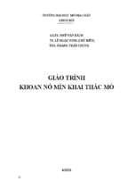 Giáo trình khoan nổ mìn khai thác mỏ
