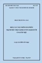 Luận án tiến sĩ khảo sát đặc điểm giải phẫu mạch máu thần kinh xương hàm dưới ở người việt